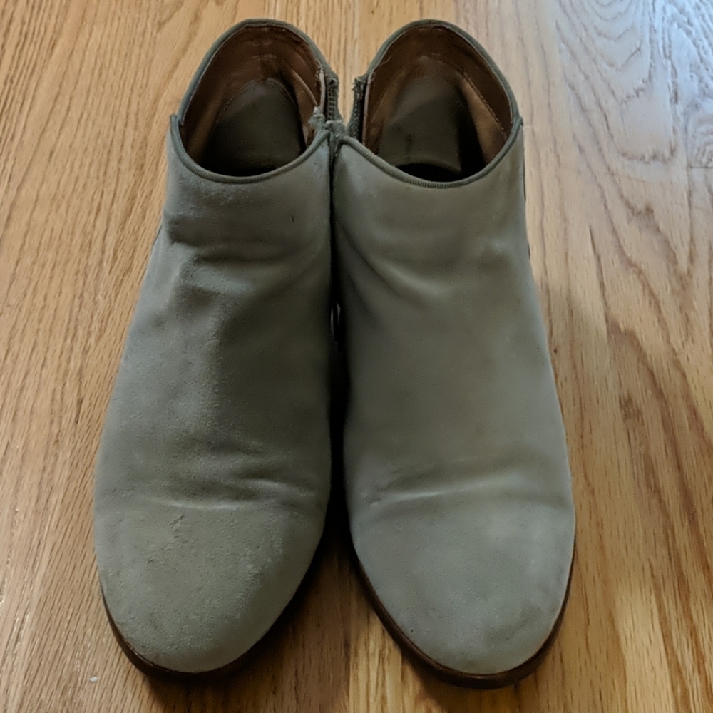 Sam Edelman suede taupe ankle booties size 7